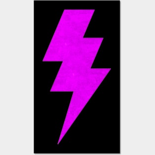 Lightning Bolt magenta Posters and Art